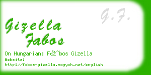 gizella fabos business card